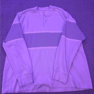 Nike White Long Sleeve sweater/pull over made for golf but can be worn casually